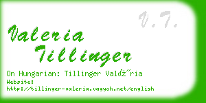 valeria tillinger business card